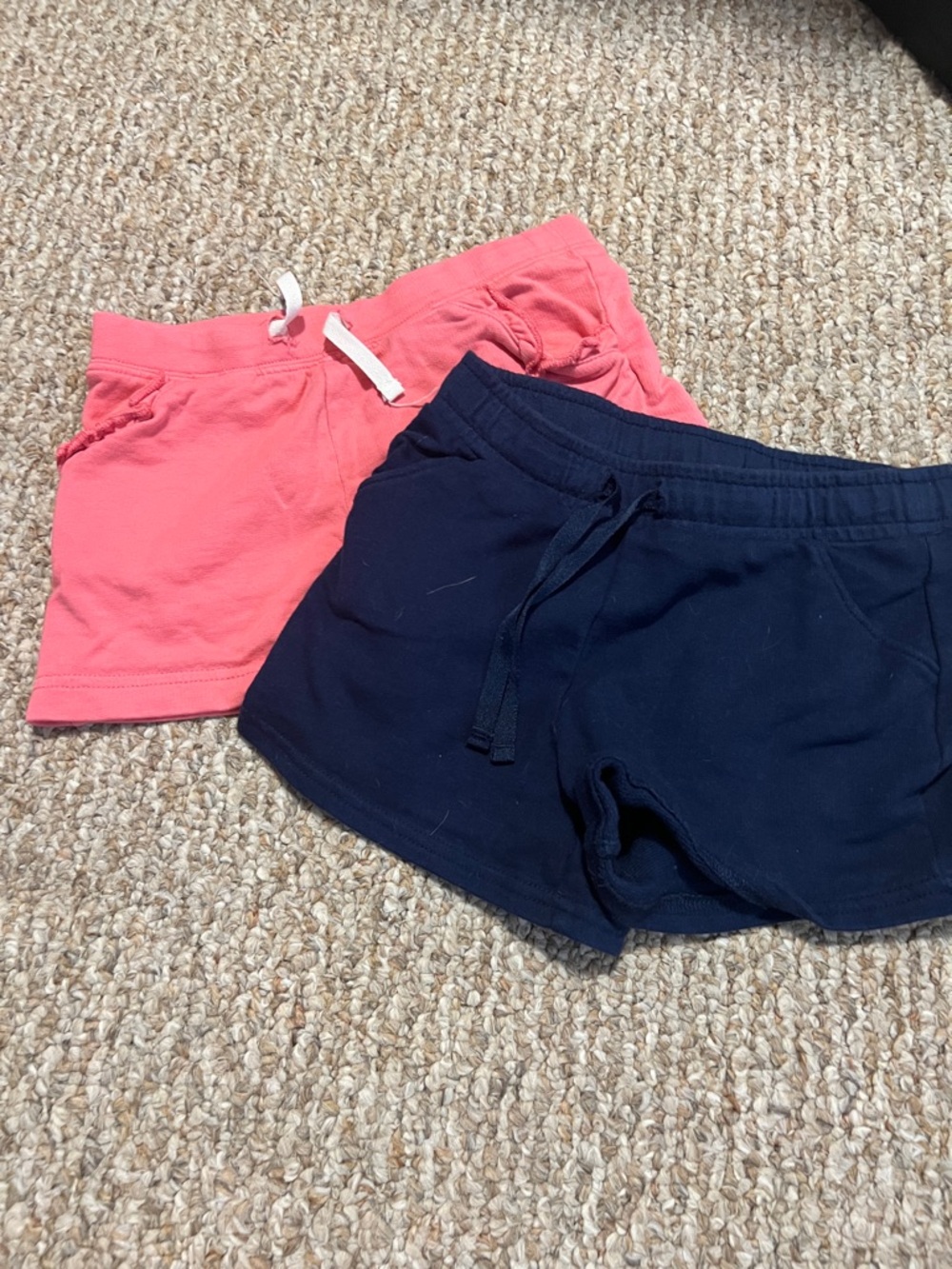 Carter's Coral and Navy Pull-On Shorts Set